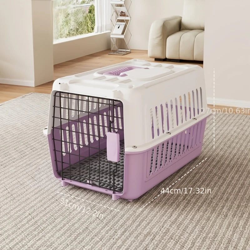 Aviation-Certified Portable for Air Travel - IATA-Compliant Small Animal Carrier with Breathable Design, Partition Dividers & Easy Assembly - Sturdy & Durable for cats, Dogs, Rabbits in Plane Cabin - Carrier Suitable for Airp