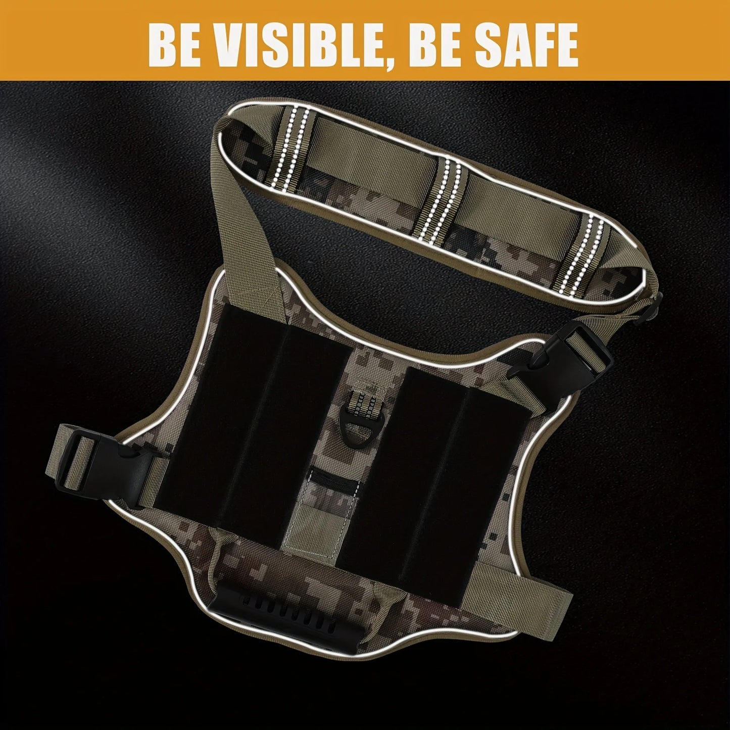 Tactical Service Dog Harness with Molle And Control Handle Adjustable And Reflective Pet Vest Harness for Easy Walking And Training - No More Pulling, Tugging Or Choking