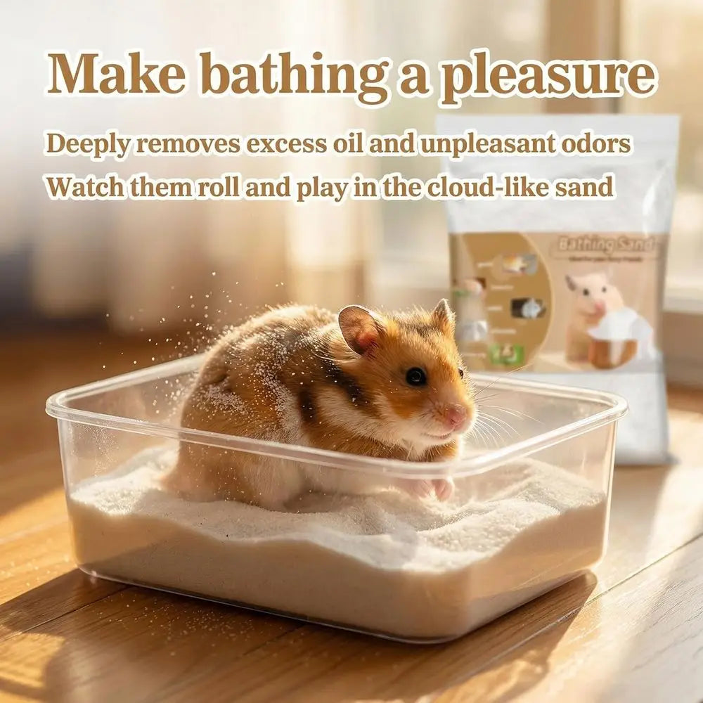 31OZ Hamster Sand Bath - Desert Sand Hamster Bedding Reptile Silica Sand Gerbil Hideout or Hamster Squirrel Guinea Pig Rabbit Ch