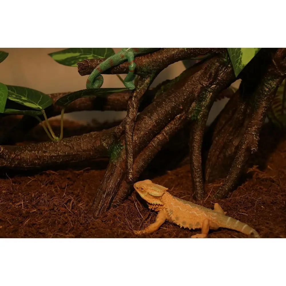 Reptile Climbing Branch Tree with Leaves for Bearded Dragon, Lizard, Snake, Gecko, Chameleon Habitat Decor