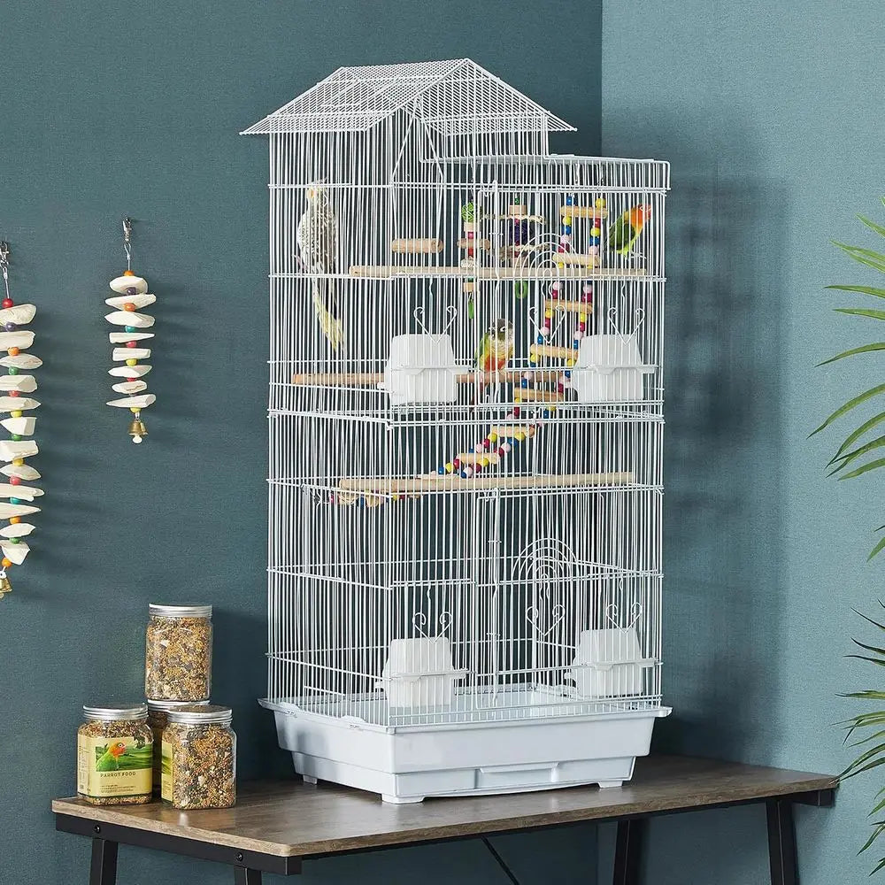 39-inch Roo Top Medium ParaBird Cages for Cockatiels Conures Budgies Canaries Lovebirds Green Cheek Small Birds Parrots, Travel