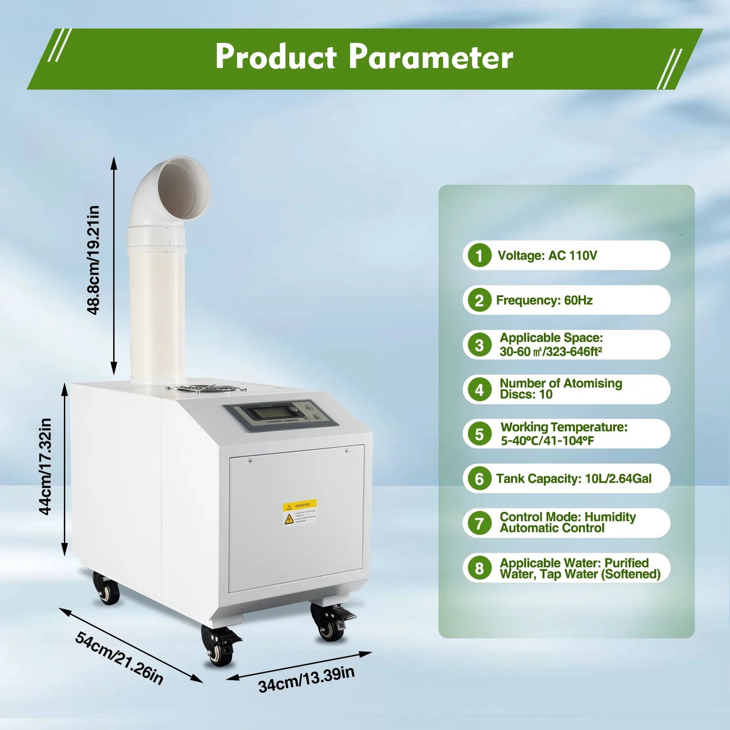 Agricultural Ultrasonic Humidifier:Efficient Mist Output with Adjustable Time and Humidity water spray  garden  misting system