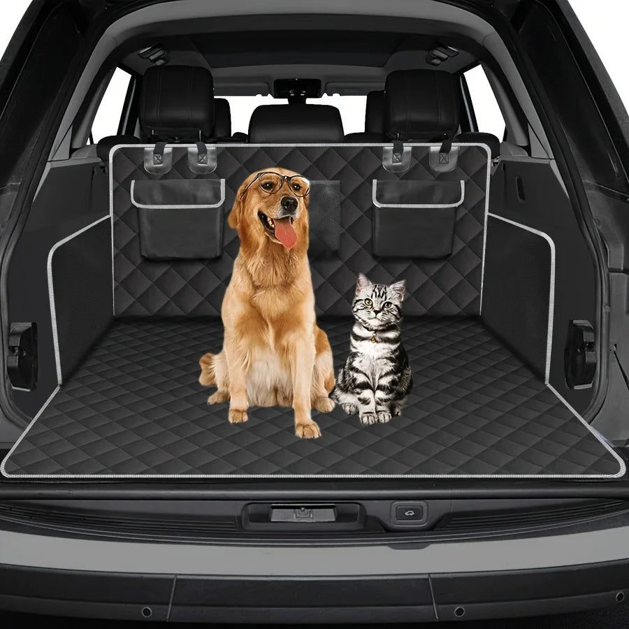 Cargo Liner for Dogs Designed for Suvs, Sedans, And Vans, Featuring a Bumper Flap Protector, Non-Slip Surface, And a Large Universal Fit in Black