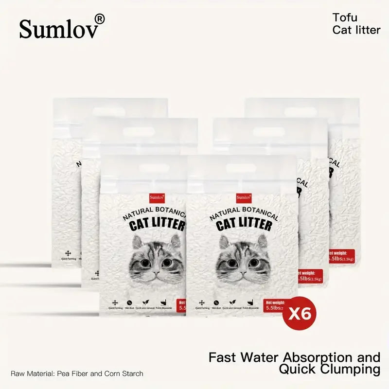 Tofu Cat Litter Natural Botanical Dust Free Flushable Odor Control