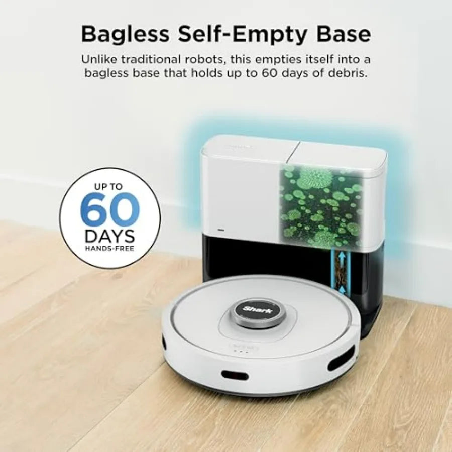 Robot Vacuum er with Powerful Suction for Pet Hair, Rugs, Carpets and Hard Floors Self-Empty Base 60-Day Capacity Voice Control