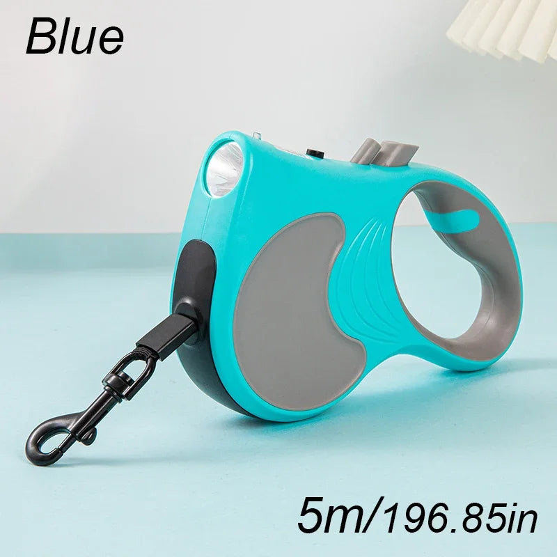 Retractable Dog Leash With Lights For Small Medium Dogs Cats