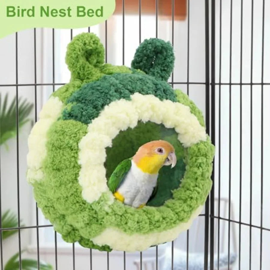 Bird Nest Bed Breeding House Winter Warm Snuggle Hut for Budgies Parakeets Cockatiels Lovebirds Canaries