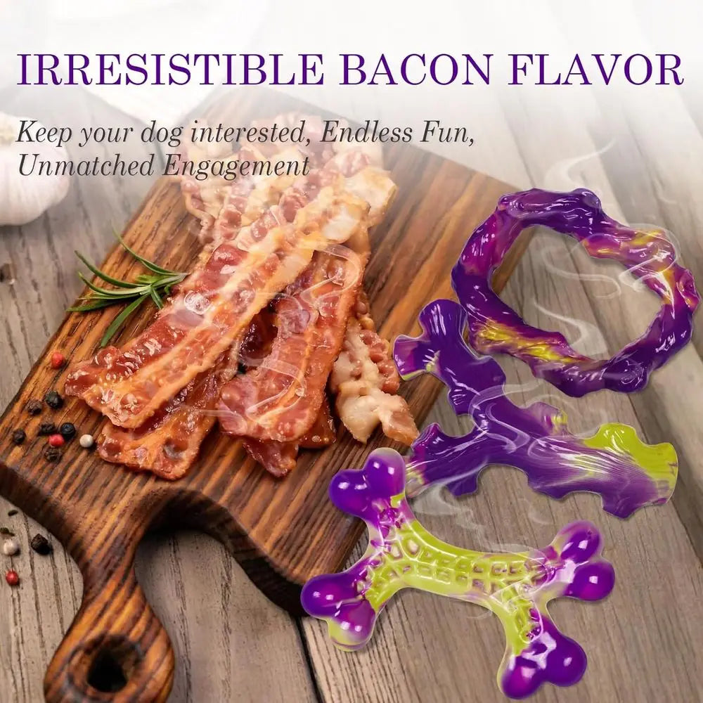 Tough Dog Toys or Aggrive Chewers 3 Pack, Indestructible Dog Toys for Large Dogs, Chew Toys to Keep Them Busy, Dog Toy for Mediu