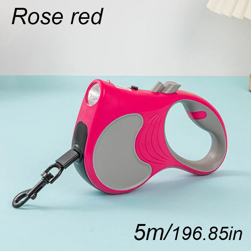 Retractable Dog Leash With Lights For Small Medium Dogs Cats