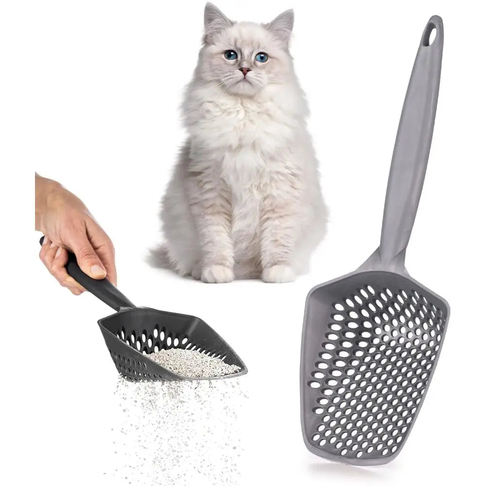 Set of 1 Cat Litter Scoop with Small Holes, Deep Sitting Shovel, Litter, Reptile Terrarium Sand & Rabbit Pooper Scoop, Hanging H