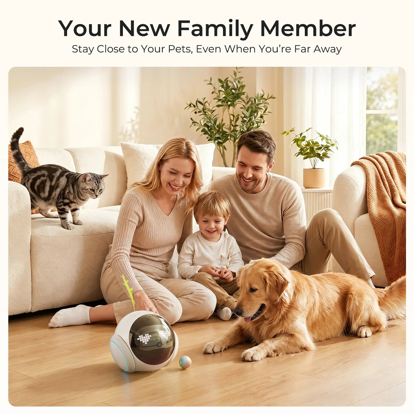 2KHD Robot Pet Camera With Dual Band WiFi AI NightVision