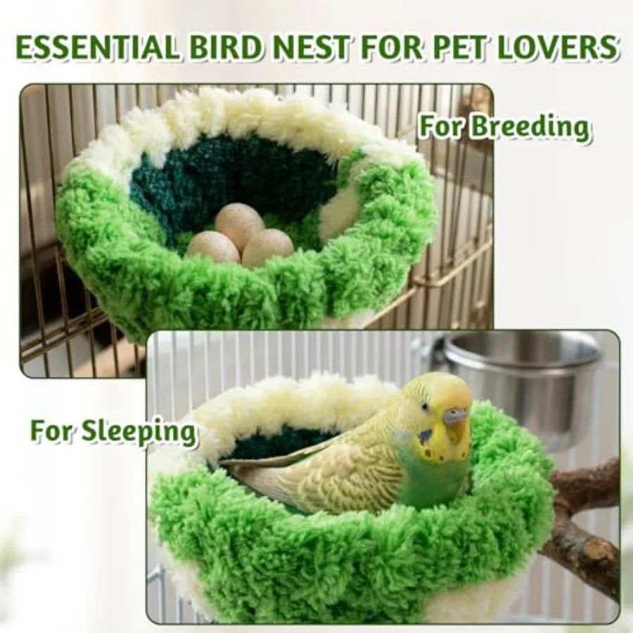 Wooden Bird Nest Hammock For Cockatiel Budgie Parakeet