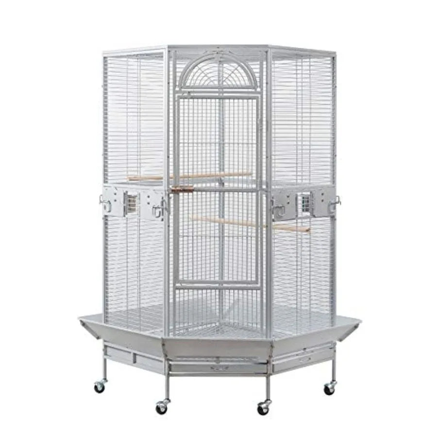 Metal Corner Bird Cage For Cockatiel Parakeet Durable