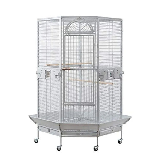 Metal Corner Bird Cage For Cockatiel Parakeet Durable