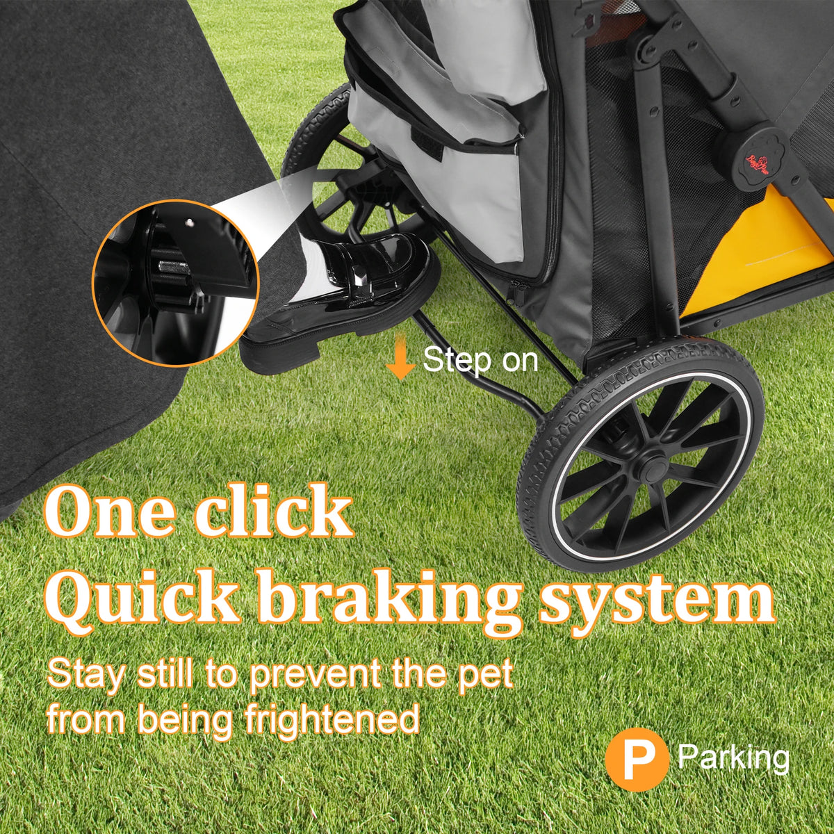 Foldable Pet Stroller for Dogs and Cats Up To 42 Kg Capacity