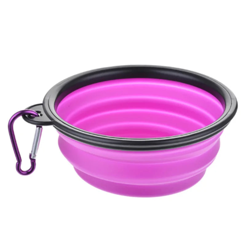 Durable TPR Portable Pet Food Bowl Collapsible Travel for Pets