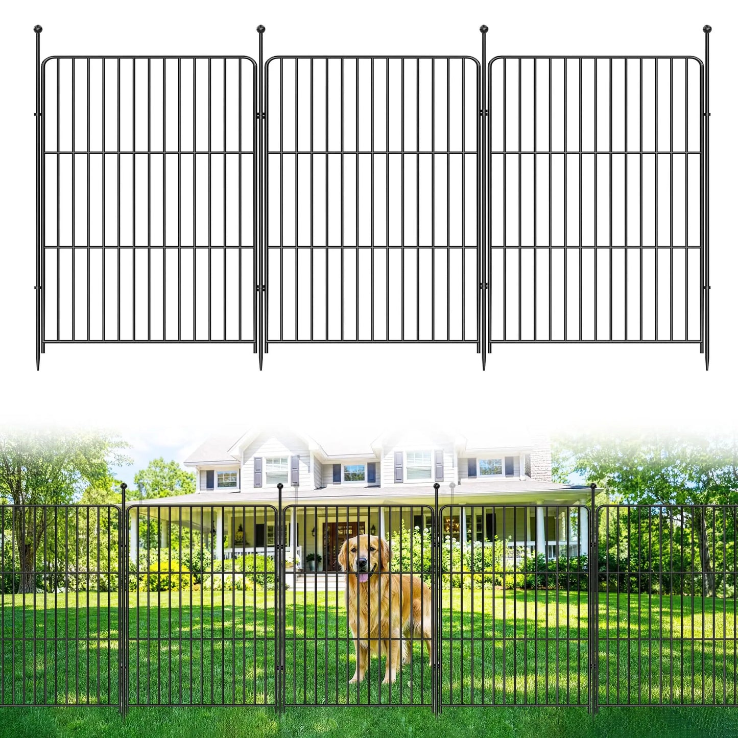 Garden Fence Metal No Dig Barrier For Yard Dog Playpen