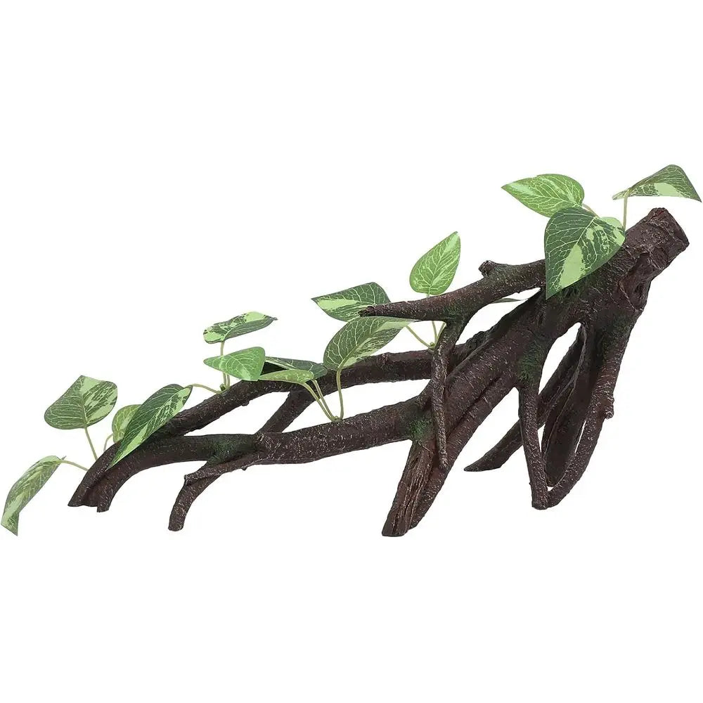 Reptile Climbing Branch Tree with Leaves for Bearded Dragon, Lizard, Snake, Gecko, Chameleon Habitat Decor