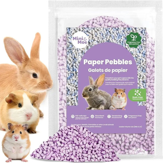 Rabbit Bedding Guinea Pig Bedding Paper Pellet Bedding: Odor Control & Moisture Absorbent Natural Paper Pellet Bedding for Small