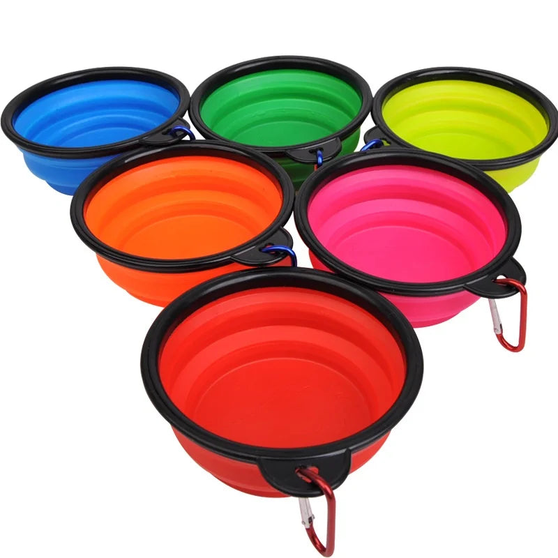 Durable TPR Portable Pet Food Bowl Collapsible Travel for Pets