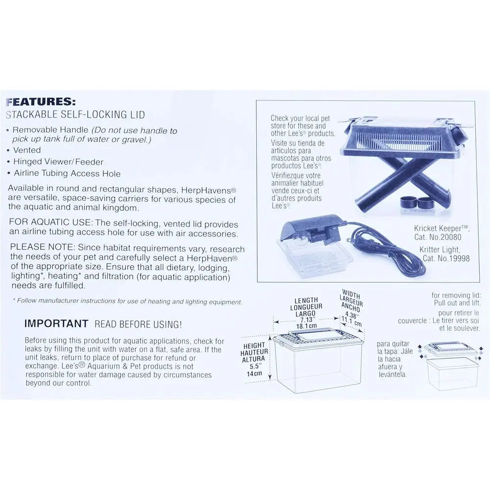 Aquarium Haven Reptile Carrier for Herps