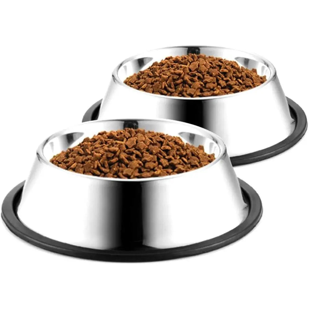 Stainless Steel Dog Bowls, 1 Cup/8oz Cat Bowl Water and Food with Rubber Base, Pet Bowls for Small Dogs, Cats, Puppy, Rabbit and