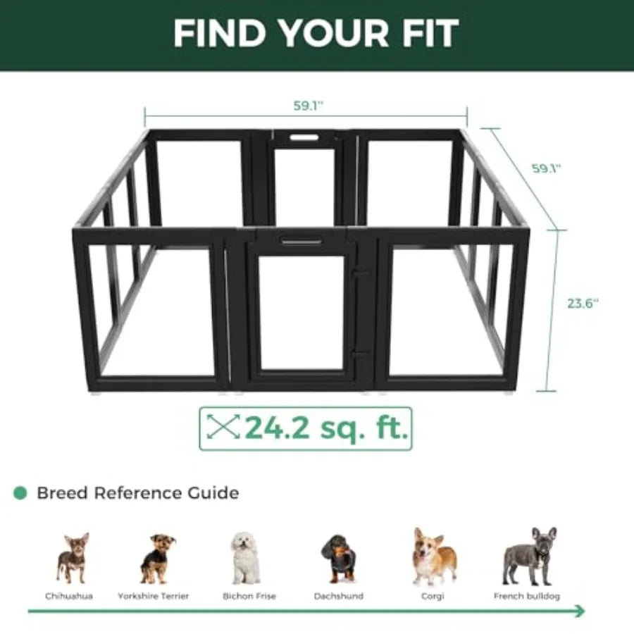 Yao Hui Huang AuraSpace Acrylic Indoor Dog Playpen For Puppies
