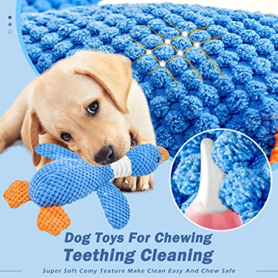 Upgraded Goose Indestructible Dog Toys for Aggressive Chewers Small Medium Large Breed, Crinkle Squeaky Plush Dog Puppy Chew To