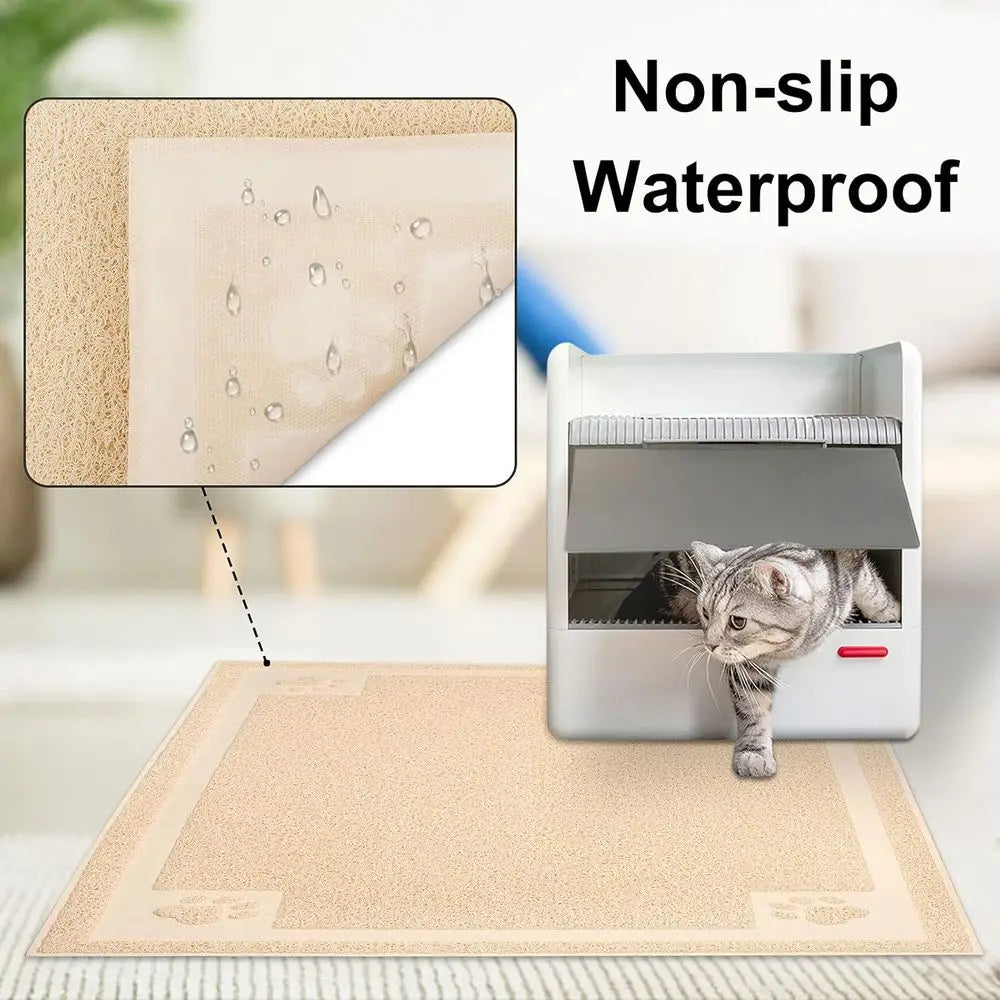 Cat Litter Mat Trapper 35×23 Traps Litters from Box and Paws Scatter Control for Sensitive Kitty Paws Easy to Clean
