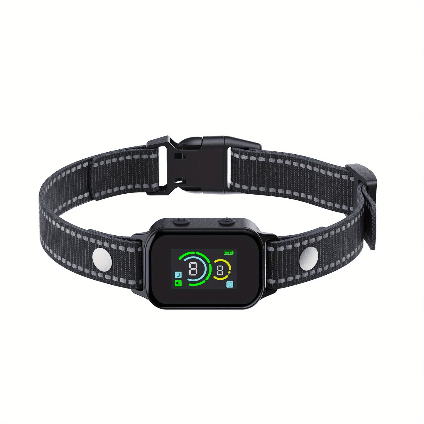 Dog Bark Stop Collar - USB Charging Intelligent Anti Bark Collar, 7-Level Sensitivity, No Electric Shock, Gentle And Safe, Does Not Harm Dogs, Dog Training Tool, Bark Deterrent, Durable Nylon, Adjustable Length, Suitable for