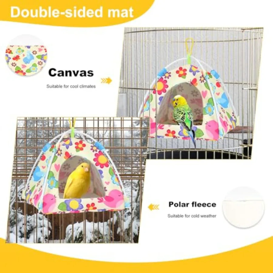 All-Season Bird Bed and Nest Tent for Budgies and Finches