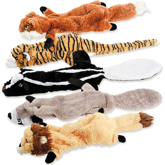 Dog Squeak Toys, No Staining Plush Dogs Chew Toy Bundle for Small Medium Large Breed Chewer Tough Durable Squeaky Pet Chew Puppy
