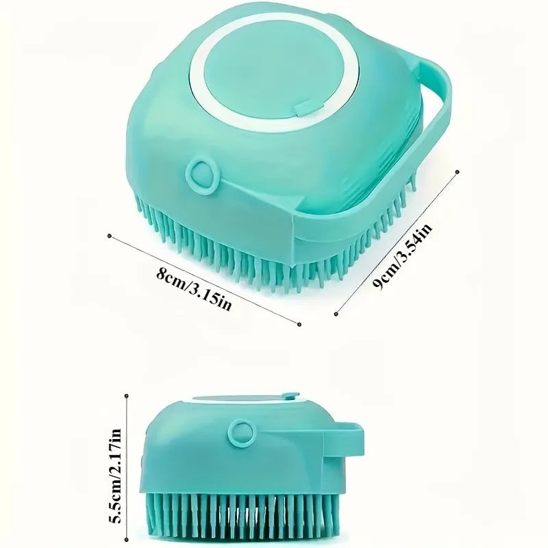 Soft Teeth No Skin Irritation! Cute Smile Pet Massage Brush - Silicone Grooming & Massage 2-in-1 Dog Cat Brushing Gadget Home