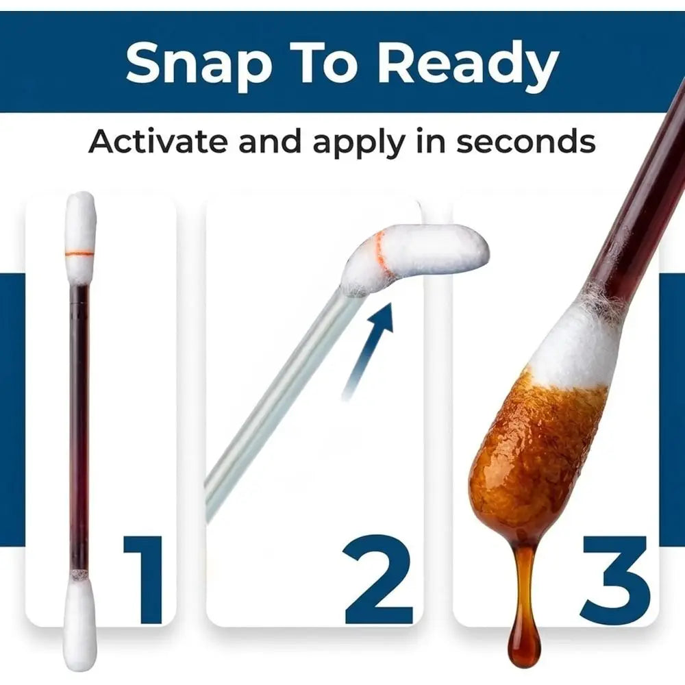 Povidone Iodine Swabs, 10% Iodine Antiseptic Solution, Cotton Swabsticks, Wound Care, Nasal Cleansing, First Aid & Medical Suppl