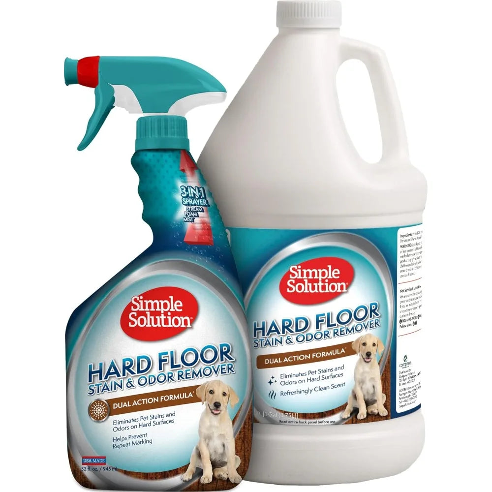 Hard Floor Pet Stain and Odor Remover, Dog Stain and Odor Eliminator Spray, Enzyme Cleaner, Pet Urine