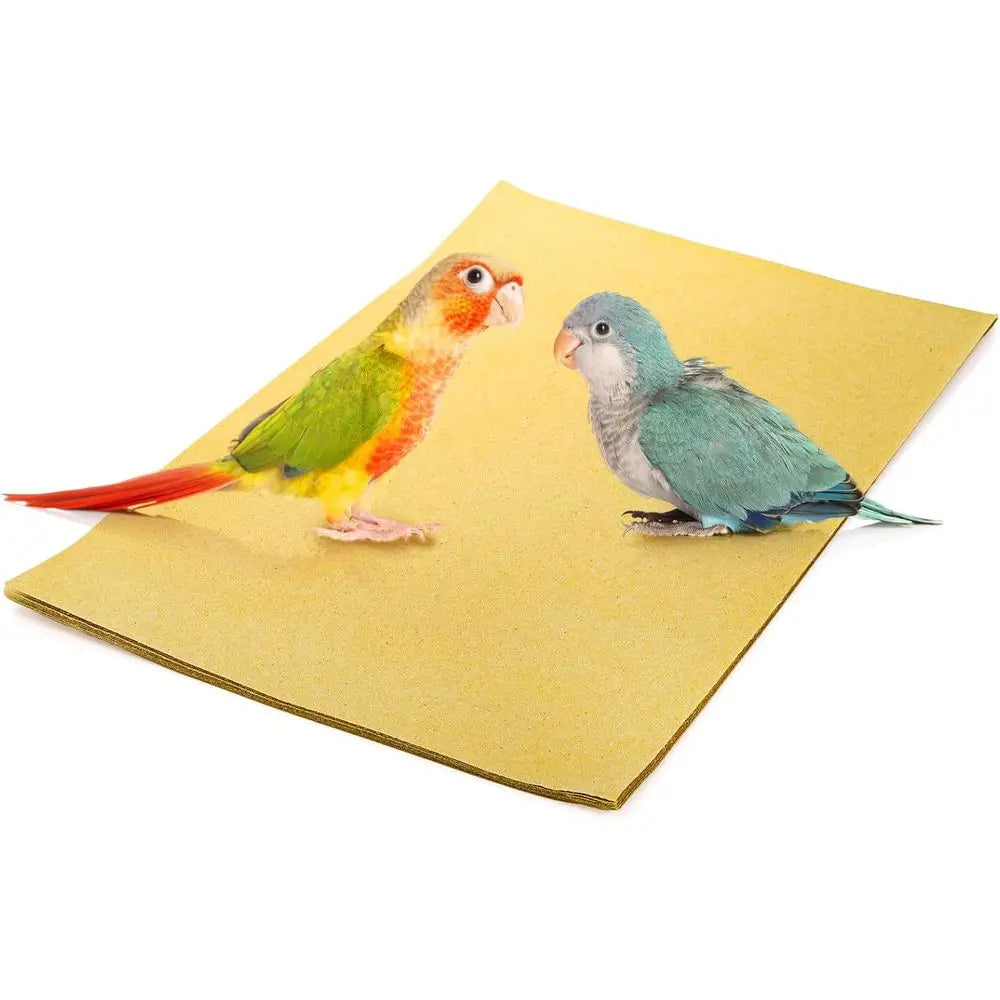 50 Pieces Gravel Liner Paper, 11 x 17 inch Birdcage Liner, Pet Bedding Accessories, Parrot Cage Sandpapers