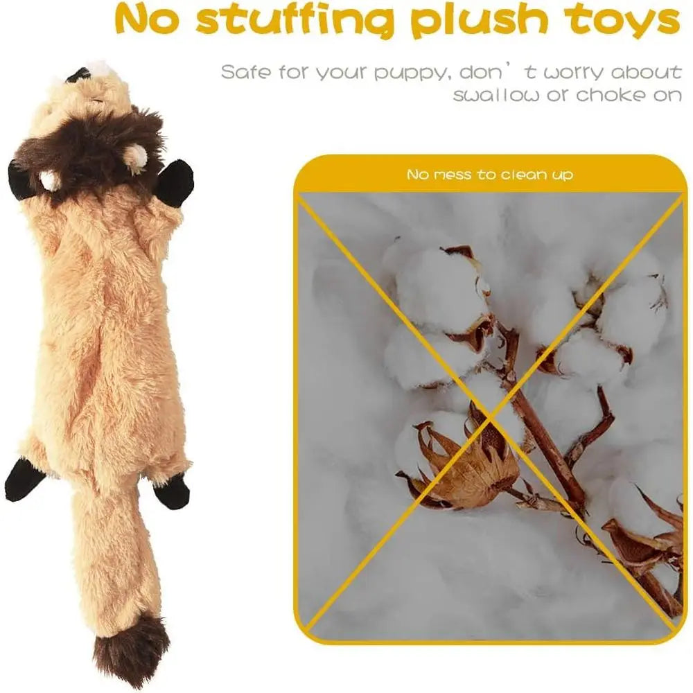 Dog Squeak Toys, No Staining Plush Dogs Chew Toy Bundle for Small Medium Large Breed Chewer Tough Durable Squeaky Pet Chew Puppy