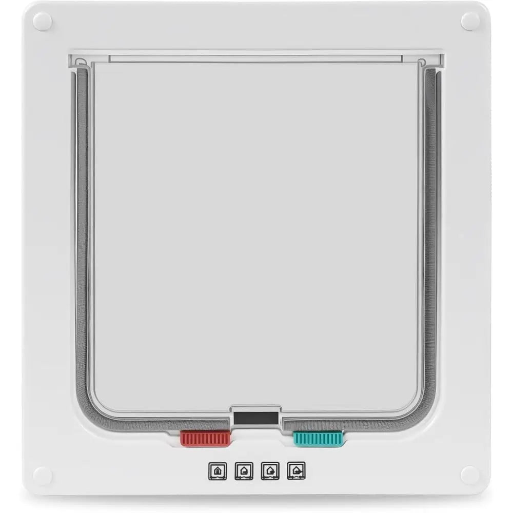 4-Way Locking Option or Interior/Exterior Door Walls | Weatherproof & Secure Cat Flap with Easy Installation Kit