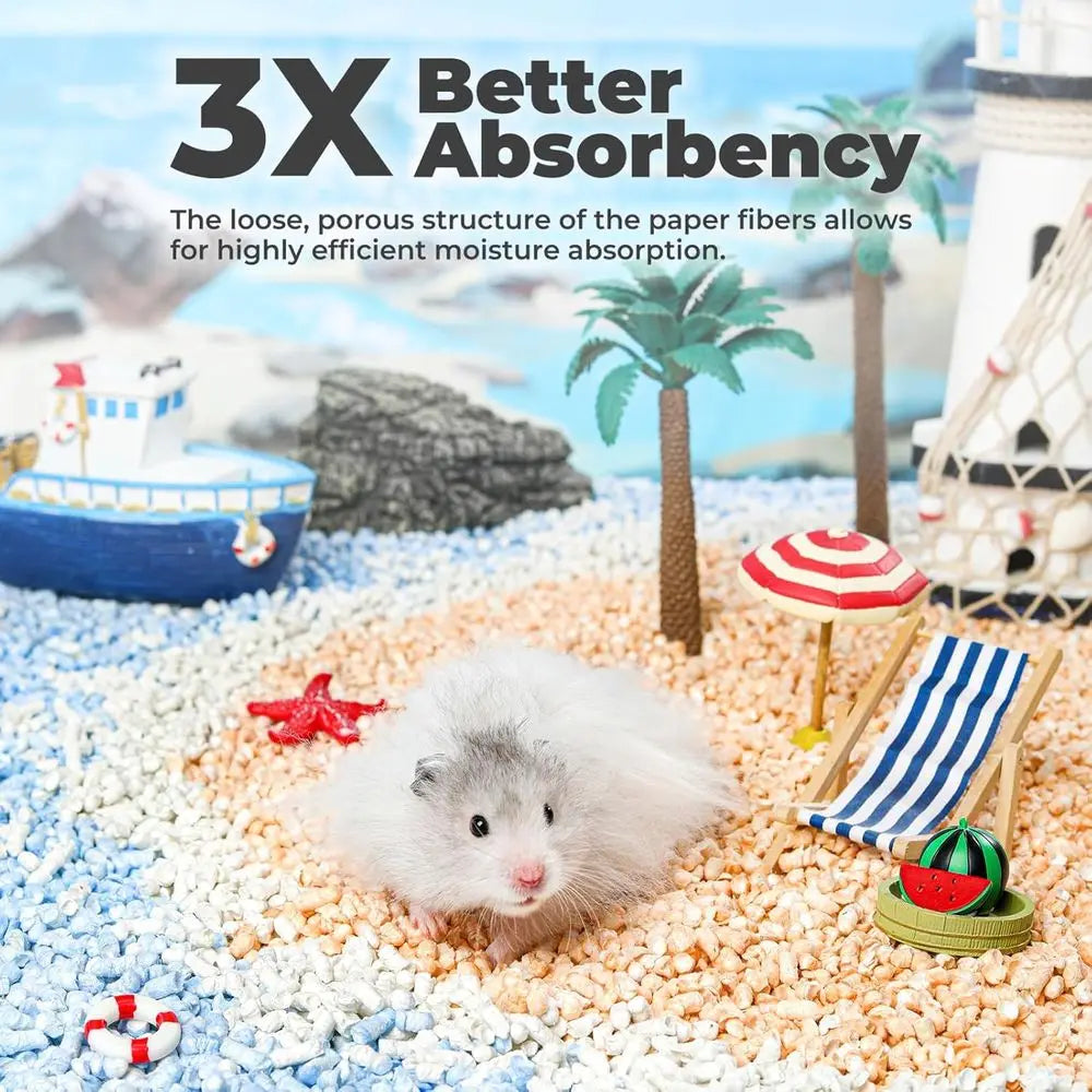 Rabbit Bedding Guinea Pig Bedding Paper Pellet Bedding: Odor Control & Moisture Absorbent Natural Paper Pellet Bedding for Small