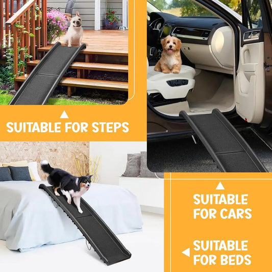 Portable Olding Dog or SUV, Truck, Car Pet Stairs Step Ladder with Non-Slip Pet and Raised Siderails