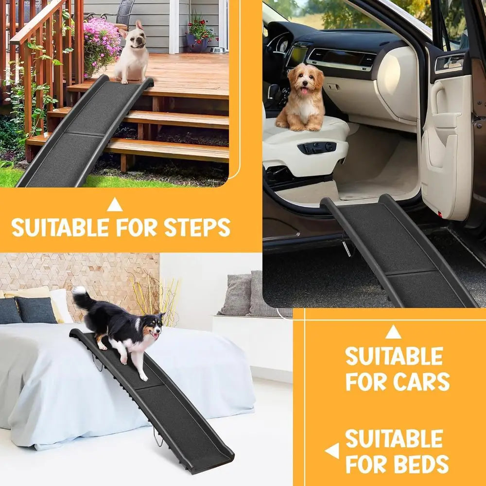 Portable Olding Dog or SUV, Truck, Car Pet Stairs Step Ladder with Non-Slip Pet and Raised Siderails