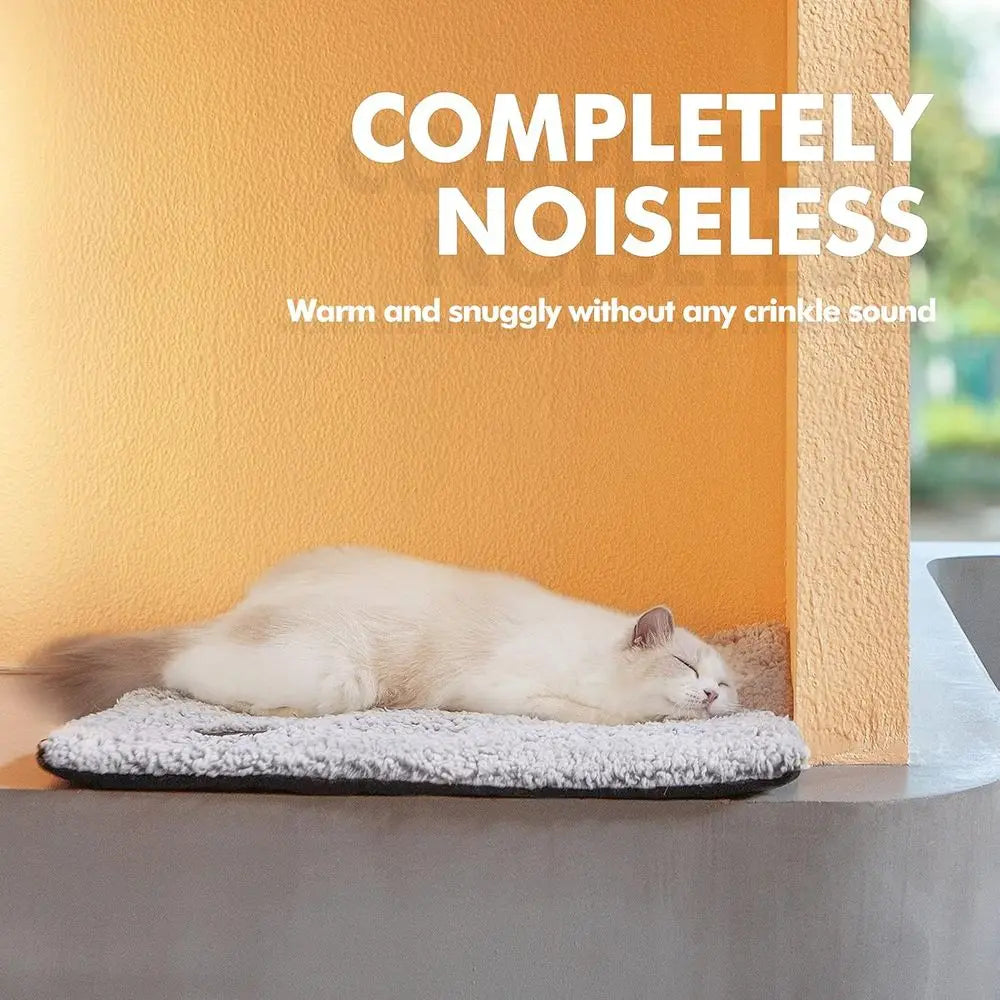 Heating Cat Dog Mat 24 x 18 inch Extra Warm Thermal Pet Pad Indoor Outdoor Pets Removable Cover Non-Slip Bottom Washable Non Ele