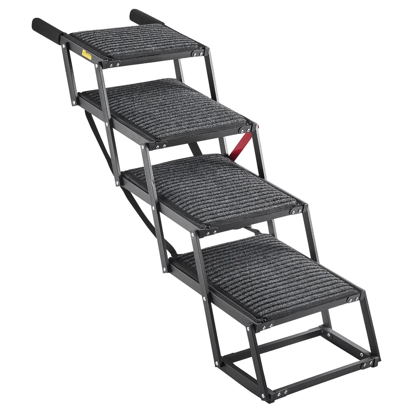 SucceBuy Dog Stairs for Car 4/5 Steps Extra Wide Foldable Dog Ramp for Large Dogs Portable Lightweight Pet Ladder for Car Truck