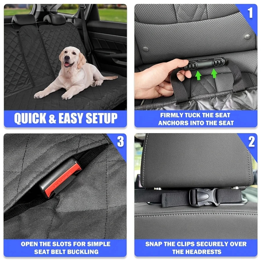 Car Seat Cover for Back Seat, Car Seat Cover 60/40 Split Bench for Family Car, Compact SUV, MPV - Standard - 53" W