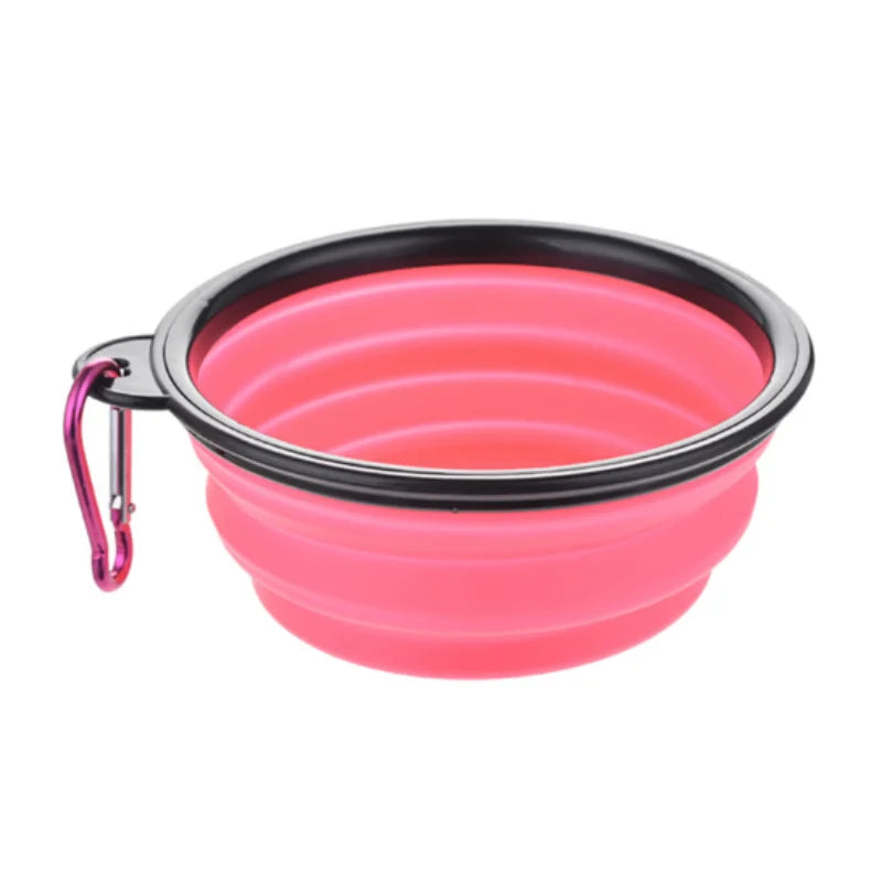 Durable TPR Portable Pet Food Bowl Collapsible Travel for Pets