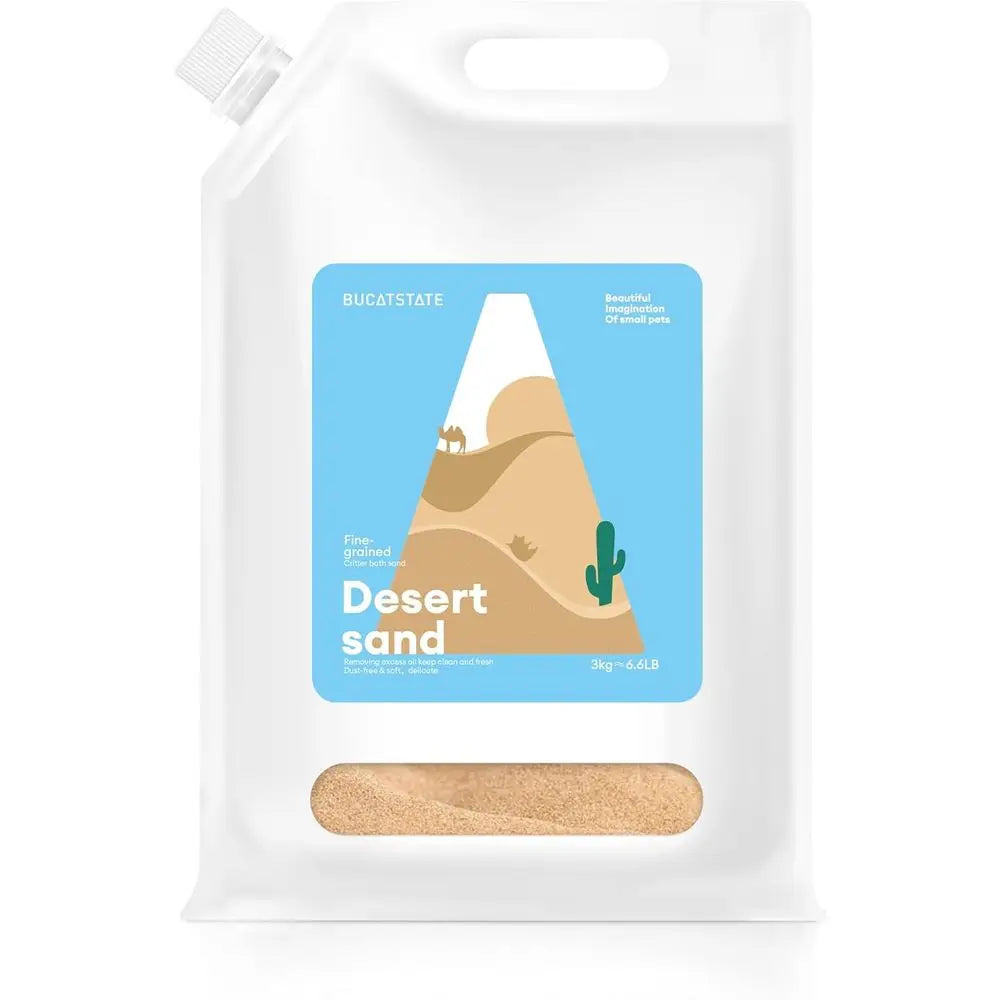 Hamster Bath Sand, 6.6LB Desert Bath Sand | No-Dust Potty Litter Calcium-ree Sand for Small Pets