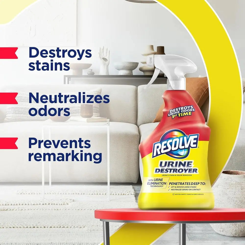 Pet Stain & Odor Eliminator - Enzymatic Cleaner for Carpets, 32 oz