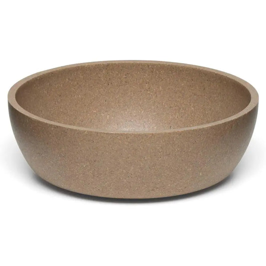 Eco-friendly Pet Bowls & Dishes for Dogs, Cats, Puppies - Sustainable, Dishwasher Safe, Made with Real Bamboo (Medium, Coffee-Br