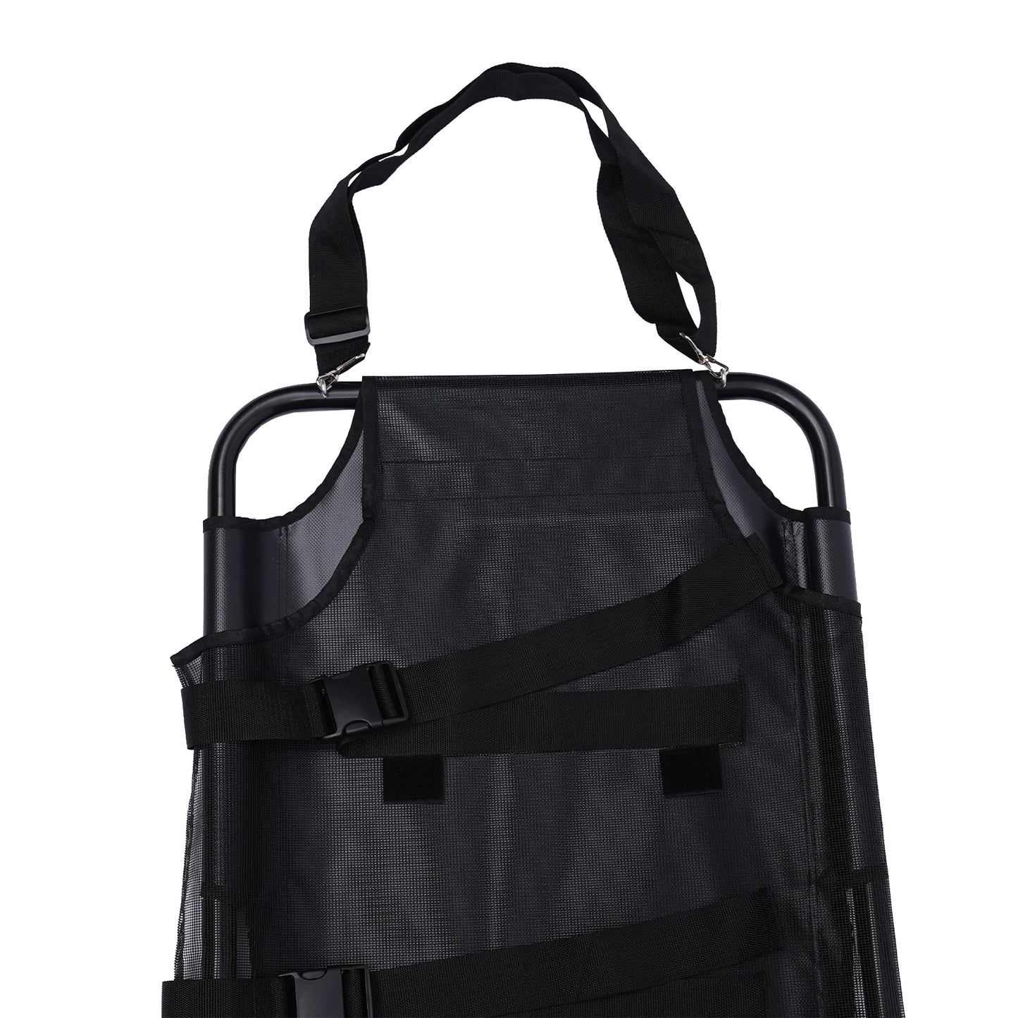 Black Animal Stretcher Pet Trolley, Heavy-Duty Extra Large Veterinary Stretcher Cart with All-Terrain Wheels 50.39" Body