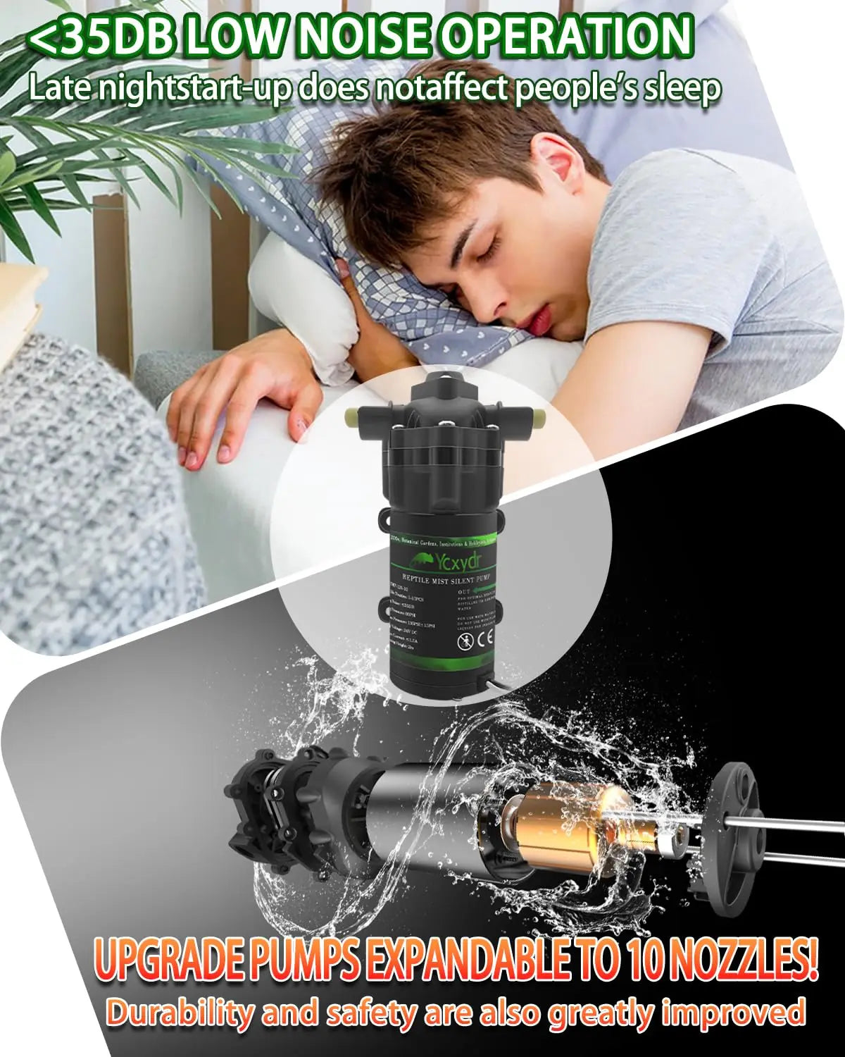 Reptile Fogger Silent Pump Misting Spray System Kit Nebulizer Plant Greenhouse Garden Irrigation Terrarium Spraying Device Kit